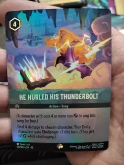 Disney Lorcana He Hurled His Thunderbolt (Epic) 222/204 Whispers in the Well NM - Image 3