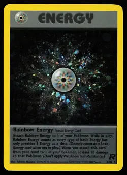 Rainbow Energy 17/82 Holo Rare Team Rocket Pokemon Card - Image 1