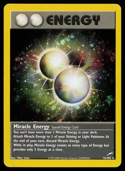 Miracle Energy 16/105 Holo Rare Neo Destiny Pokemon Card - Image 1