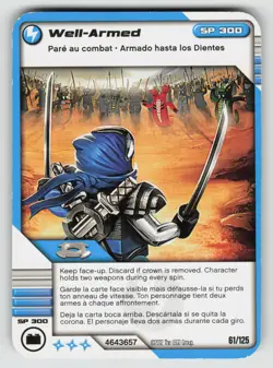 2012 LEGO Ninjago TCG - WELL ARMED - Non Holo Lightning Card #61/125 - Image 1