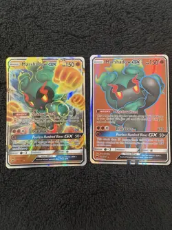 Pokemon Marshadow GX Ultra Rare Holo Sun & Moon Lot 2 Cards GX - Image 1