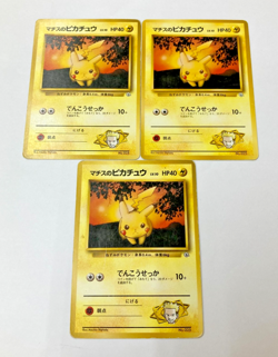 Auth Pokemon Card Lt. Surge's Pikachu No.025 Old Back Japanese 3set from Japan - Image 1