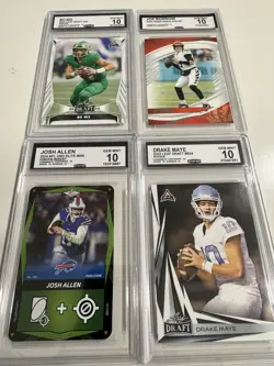 Football Card Lot of 4 Nice Clean and Graded Cards - Image 2