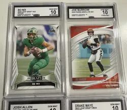 Football Card Lot of 4 Nice Clean and Graded Cards - Image 3