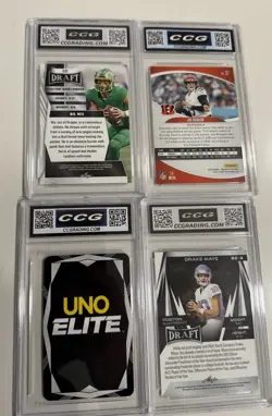 Football Card Lot of 4 Nice Clean and Graded Cards - Image 4