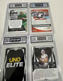 Football Card Lot of 4 Nice Clean and Graded Cards - Image 5