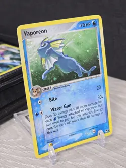 Pokemon Card TCG Vaporeon 6/17 Pop Series 3 Holo Rare Promo 2006 Vintage - Image 1