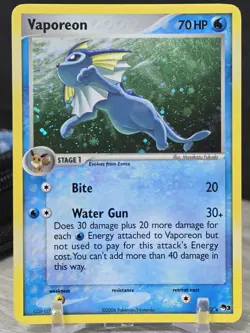 Pokemon Card TCG Vaporeon 6/17 Pop Series 3 Holo Rare Promo 2006 Vintage - Image 5