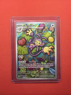 Ambipom 107/094 Phantasmal Flames Illustration Rare Holo Pokemon TCG Card NM - Image 1