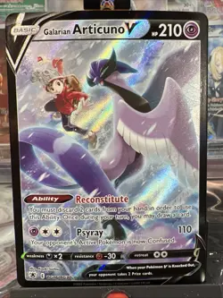 Galarian Articuno V TG16/TG30 Astral Radiance FA Ultra Rare Holo Pokemon Card NM - Image 2