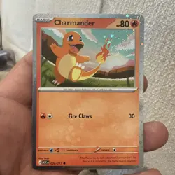 Charmander ASC 020/217 Cosmos Holo Promo SWIRL Ascended Heroes Pokemon Card - Image 1