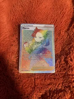 Pokemon Marnie Trainer Sword & Shield Rainbow Secret Rare Card 208/202 - Image 1