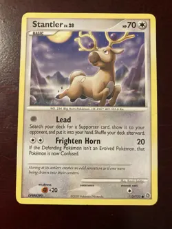 Stantler 113/132 Secret Wonders Regular Common 2007 Pokemon TCG Card LP - Image 1