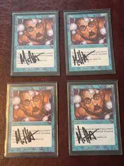 MtG Daze X4 From Nemesis Signed By Artist Matthew D. Wilson LP/MP PLAYSET - Image 1