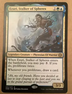 MTG Ezuri, Stalker of Spheres Phyrexia: All Will Be One 201/271 Regular Rare - Image 1