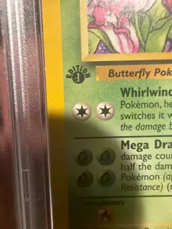 1999 Pokemon Jungle 1st Edition Butterfree d error FRESH PSA 8 NEAR MINT-MINT - Image 3