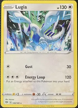 Lugia 140/189 Swsh03: Darkness Ablaze Regular - Pokemon Card - Image 1
