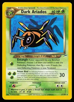 Dark Ariados 17/105 Rare Neo Destiny Pokemon Card - Image 1