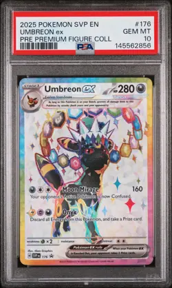 2025 POKEMON SVP EN-SV BLACK STAR PROMO #176 UMBREON EX PSA 10 - Image 1