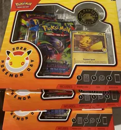 Pokemon Day 2026 Collection 30 Year Commemorative LOT OF 3 Sealed SWIRL COSMOS - Image 1