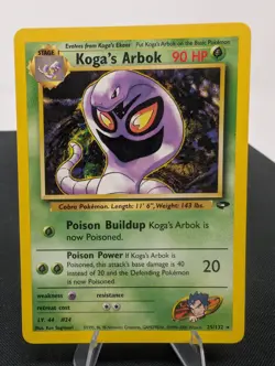 Pokemon TCG Koga's Arbok 25/132 Gym Challenge NM - Image 1