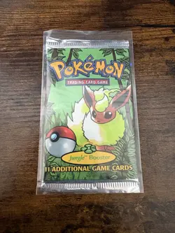 1999 Pokemon Jungle Booster Pack Flareon Artwork Factory Sealed WOTC Vintage TCG - Image 2