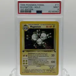 Pokemon TCG Fossil Magneton #11/62 1st Edition PSA 9 MINT - Image 1