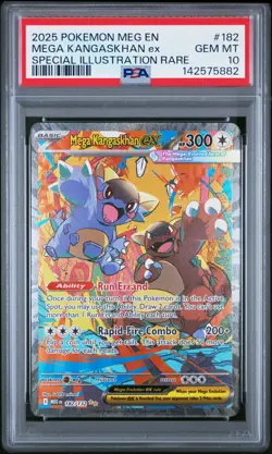 2025 POKEMON MEG EN-MEGA EVOLUTION #182 MEGA KANGASKHAN EX PSA 10 - Image 1