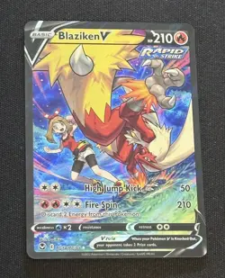 Pokemon Blaziken V TG14/TG30 Sword & Shield Silver Tempest Trainer Gallery - Image 1