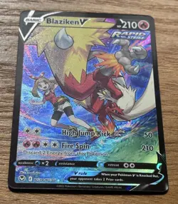 Pokemon Blaziken V TG14/TG30 Sword & Shield Silver Tempest Trainer Gallery - Image 4