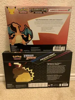Pokemon TCG Pikachu VMAX Special Collection + Lances Charizard V Box Lot of 2! - Image 2