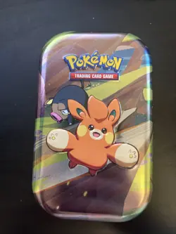 EMPTY Pawmi Lechonk Pokemon Paldea Friends Mini Tin - Image 1