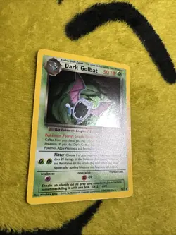 Pokemon Team Rocket Dark Golbat Holo (ERROR UUU) Double Swirl Tail!!! 7/82 NM/M - Image 2