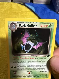 Pokemon Team Rocket Dark Golbat Holo (ERROR UUU) Double Swirl Tail!!! 7/82 NM/M - Image 5