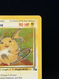 1999 POKEMON FOSSIL Raichu Holo #26 14/62 - Image 4