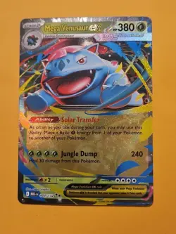Pokemon Mega Venusaur EX Double Rare Full Art Holo Me01 003/132 380 HP - Image 1