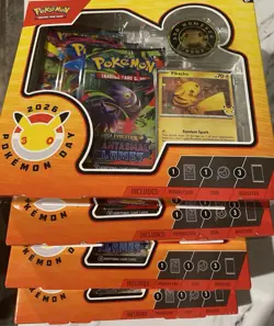 Pokemon Day 2026 Collection 30 Year Commemorative LOT OF 4 Sealed SWIRL COSMOS - Image 1