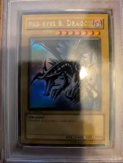 RED EYES B. DRAGON 2002 YUGIOH Legend Of Blue LOB-070 PSA 9 ENGLISH NA 1st Ed - Image 3