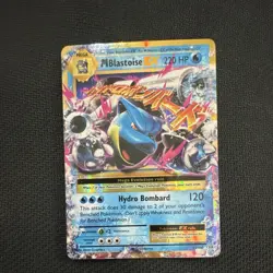 Pokemon M Blastoise EX Ultra Rare Holo Evolutions 22/108 HP220 Mega Card - Image 1