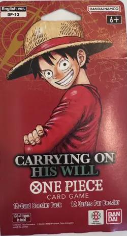 One Piece Card Game OP-13 Carrying On His Will Booster Pack (English) New Sealed - Image 1