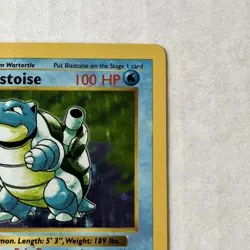 Blastoise Base Set 002/102 Shadowless Unlimited Edition Holo Card DAMAGED - Image 3