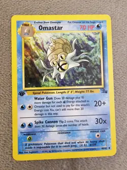 Pokemon Omastar 40/62 - Fossil set - VINTAGE WOTC POKEMON CARD - NM - Image 1