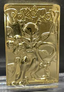 1999 Burger King Pokemon 23K Gold Plated Card MEWTWO - Image 1