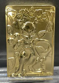 1999 Burger King Pokemon 23K Gold Plated Card MEWTWO - Image 2