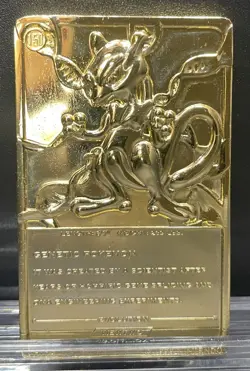 1999 Burger King Pokemon 23K Gold Plated Card MEWTWO - Image 4