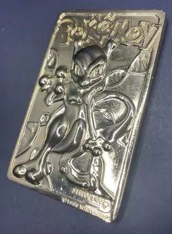 1999 Burger King Pokemon 23K Gold Plated Card MEWTWO - Image 5