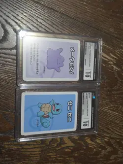CGC 10 Gem Mint Squirtle And Ditto Old Maid 2019 Japanese Pokemon Card X-2 - Image 1
