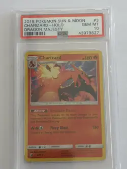Charizard-holo 160hp 2018 Pokemon Sun&Moon Dragon Majesty Pokemon Card Psa 10 - Image 1
