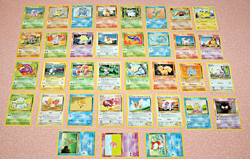 35 Vintage Pokemon Card Lot 1999 WOTC Base Set Jungle Fossil Common Uncommon LP - Image 1