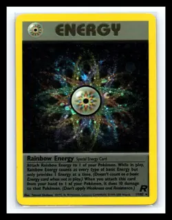 💥 2000 Pokemon Team Rocket Rainbow Energy Rare Holo # 17/82 Vintage Card - Image 1